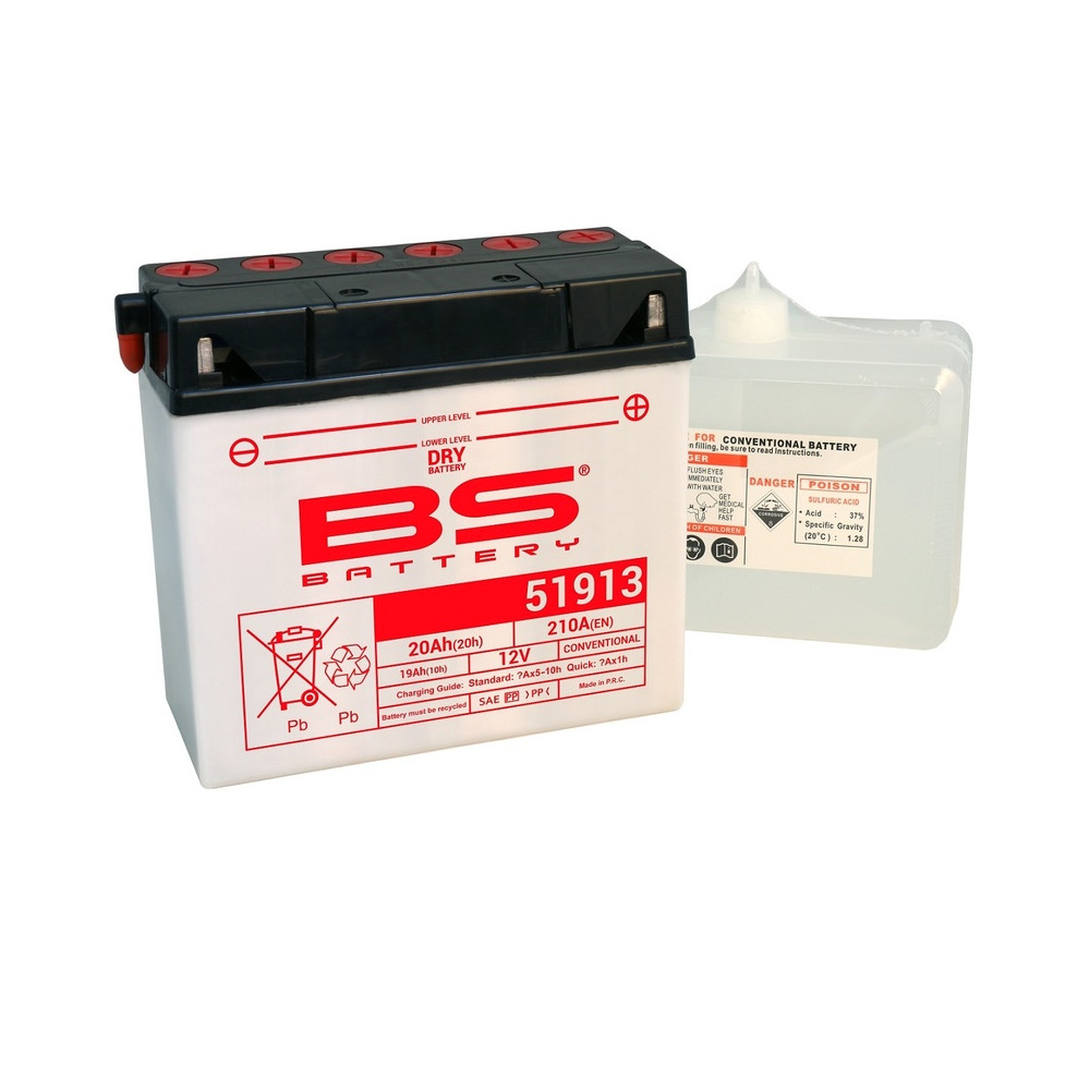 Batterie BS BATTERY conventionnelle avec pack acide - 51913 (12C16A-3A)