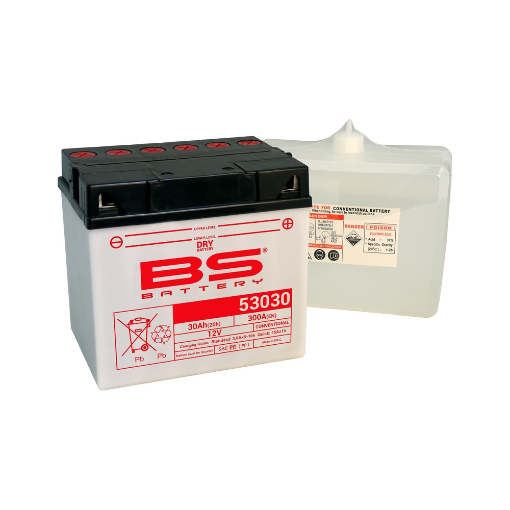 Batterie BS BATTERY Haute-performance avec pack acide - 53030