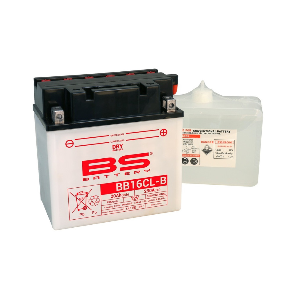 Batterie BS BATTERY Haute-performance avec pack acide - BB16CL-B