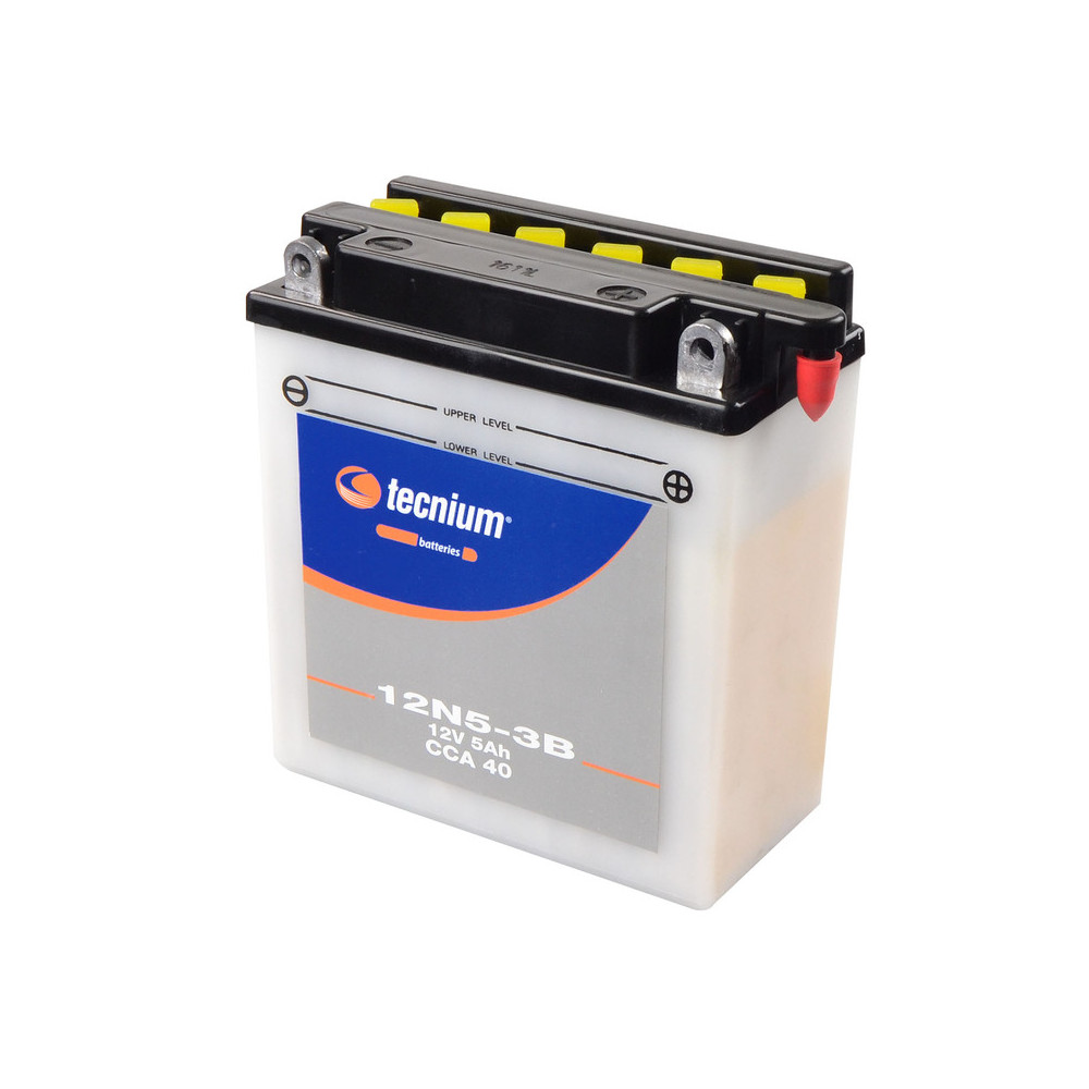 Batterie TECNIUM conventionnelle avec pack acide - 12N5.5-3B