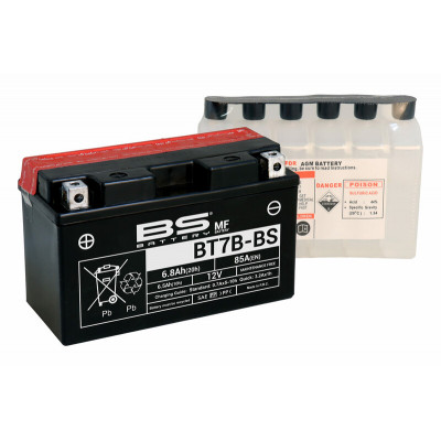 Batterie BS BATTERY Sans entretien avec pack acide - BT7B