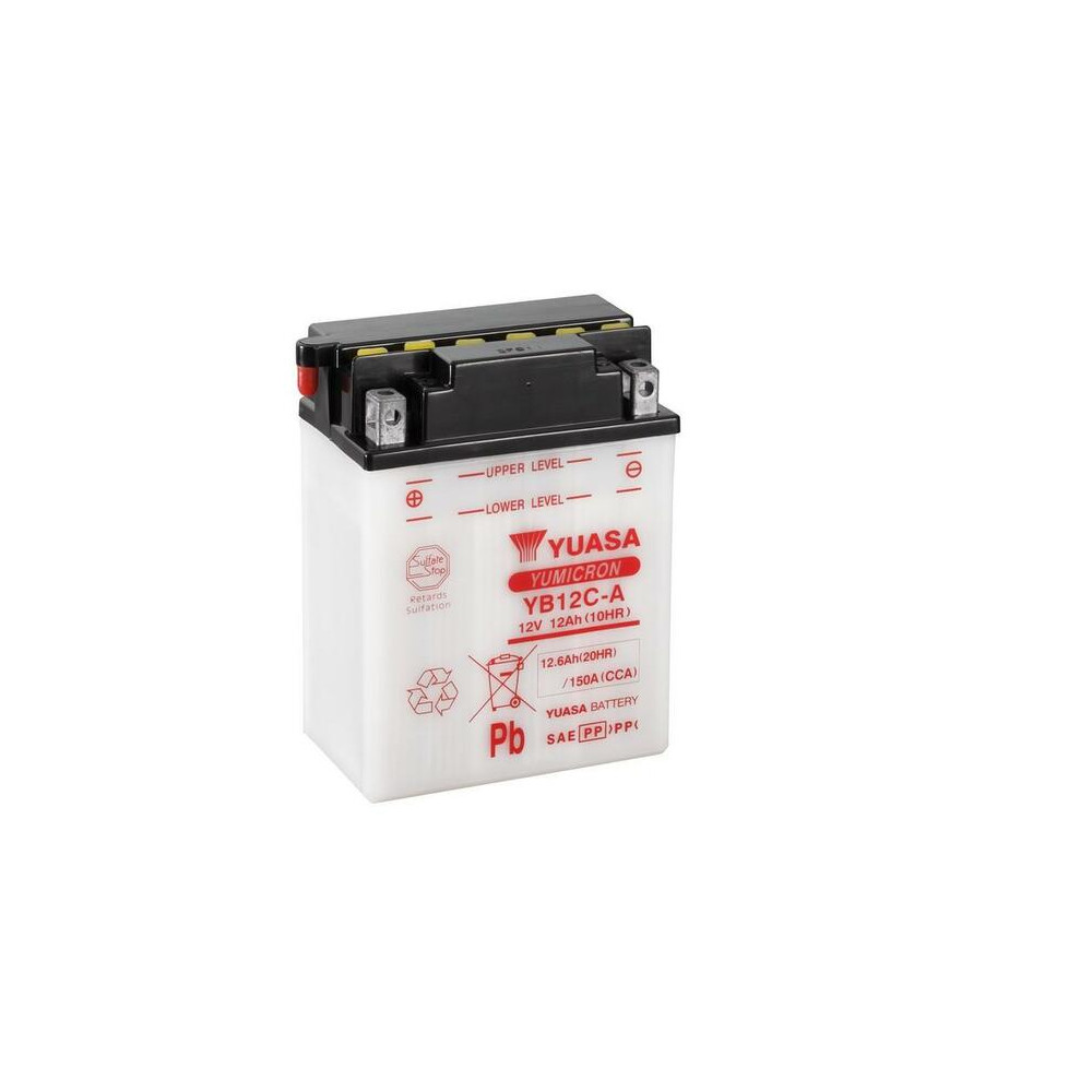 Batterie YUASA conventionnelle sans pack acide - YB12C-A