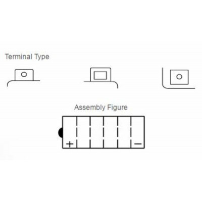 Batterie YUASA conventionnelle sans pack acide - YB12C-A