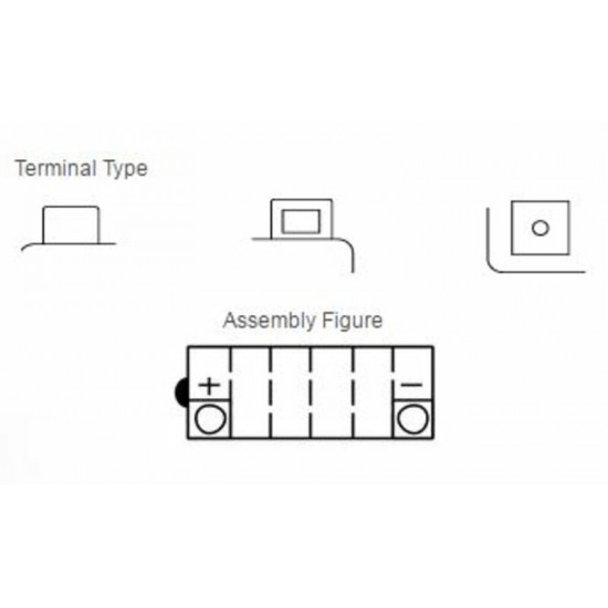 Batterie YUASA conventionnelle sans pack acide - YB14-A2