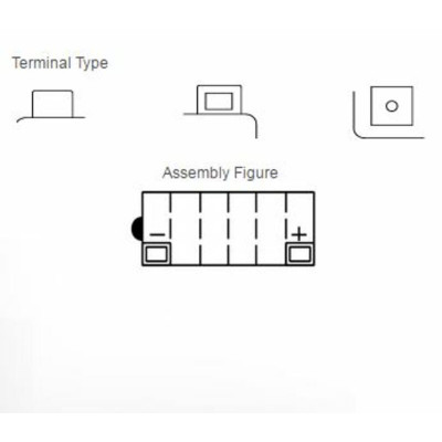 Batterie YUASA conventionnelle sans pack acide - 12N14-3A