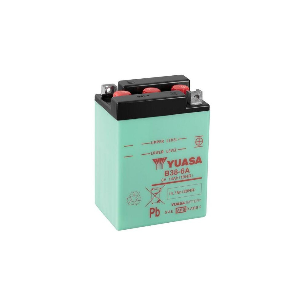 Batterie YUASA conventionnelle sans pack acide - B38-6A