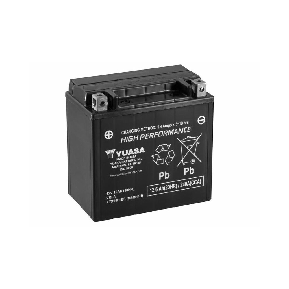 Batterie YUASA Sans entretien avec pack acide - YTX14H-BS