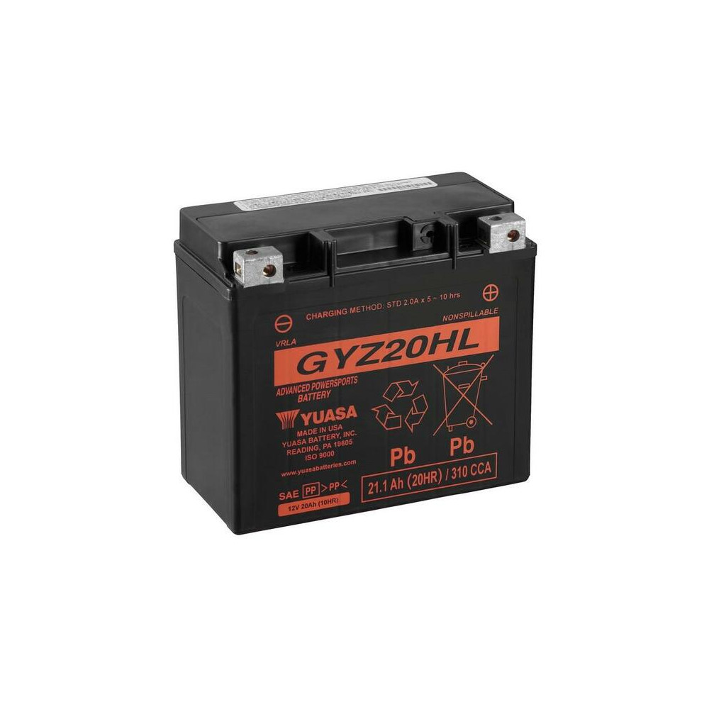 Batterie YUASA Sans entretien avec pack acide - GYZ20HL