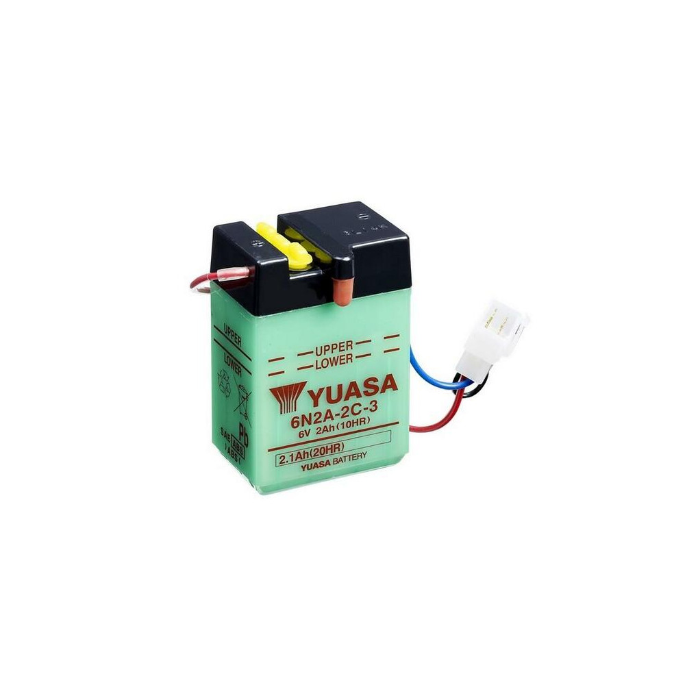 Batterie YUASA conventionnelle sans pack acide - 6N2A-2C-3