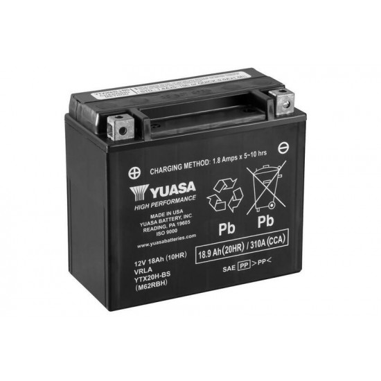 Batterie YUASA Sans entretien avec pack acide - YTX20H-BS