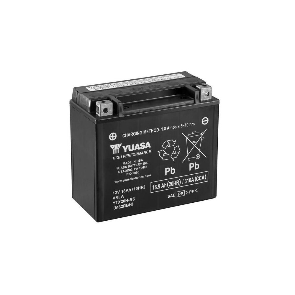 Batterie YUASA Sans entretien avec pack acide - YTX20H-BS