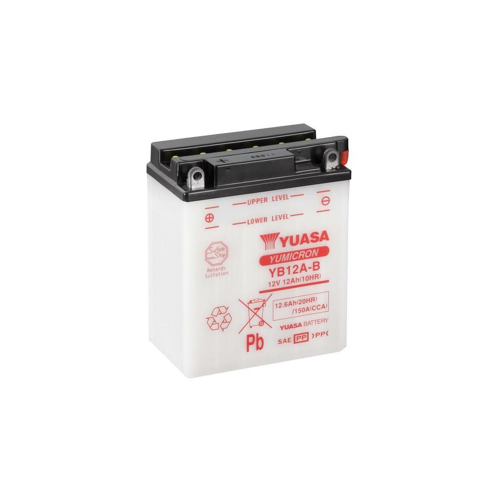 Batterie YUASA conventionnelle sans pack acide - YB12A-B