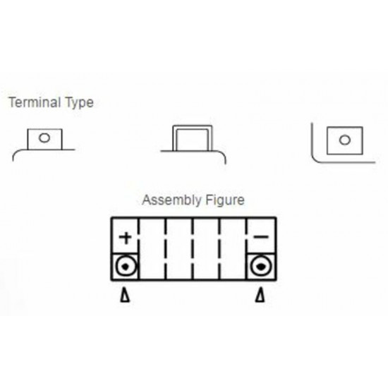 Batterie YUASA Sans entretien avec pack acide - YT14B-BS