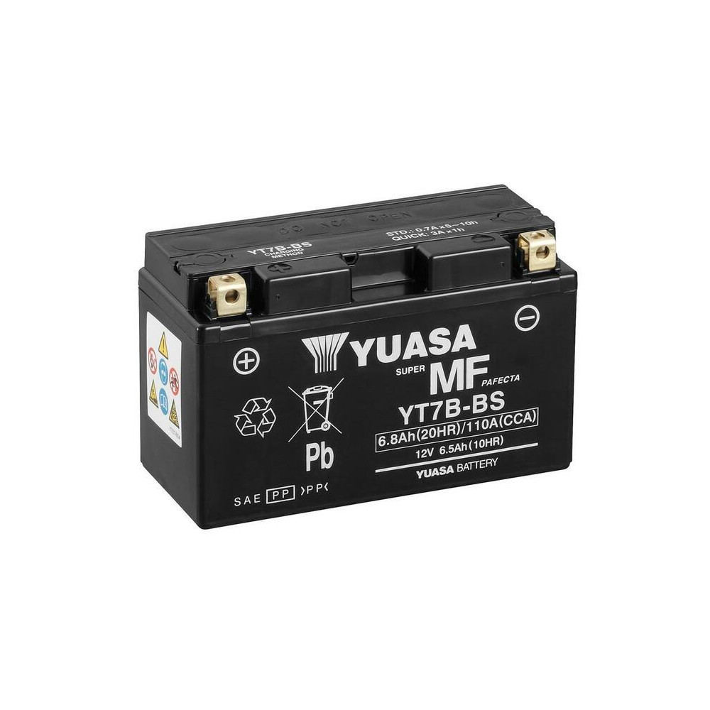 Batterie YUASA Sans entretien avec pack acide - YT7B-BS