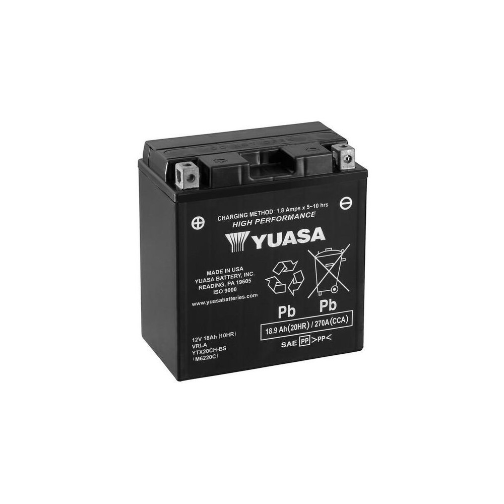 Batterie YUASA Sans entretien avec pack acide - YTX20CH-BS