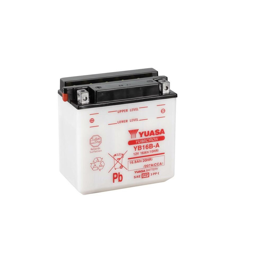 Batterie YUASA conventionnelle sans pack acide - YB16B-A