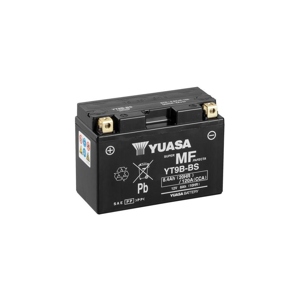 Batterie YUASA Sans entretien avec pack acide - YT9B-BS