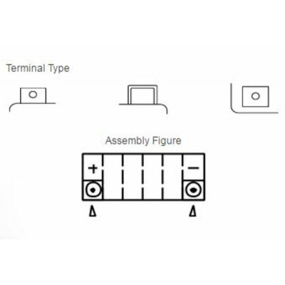 Batterie YUASA Sans entretien avec pack acide - YT9B-BS