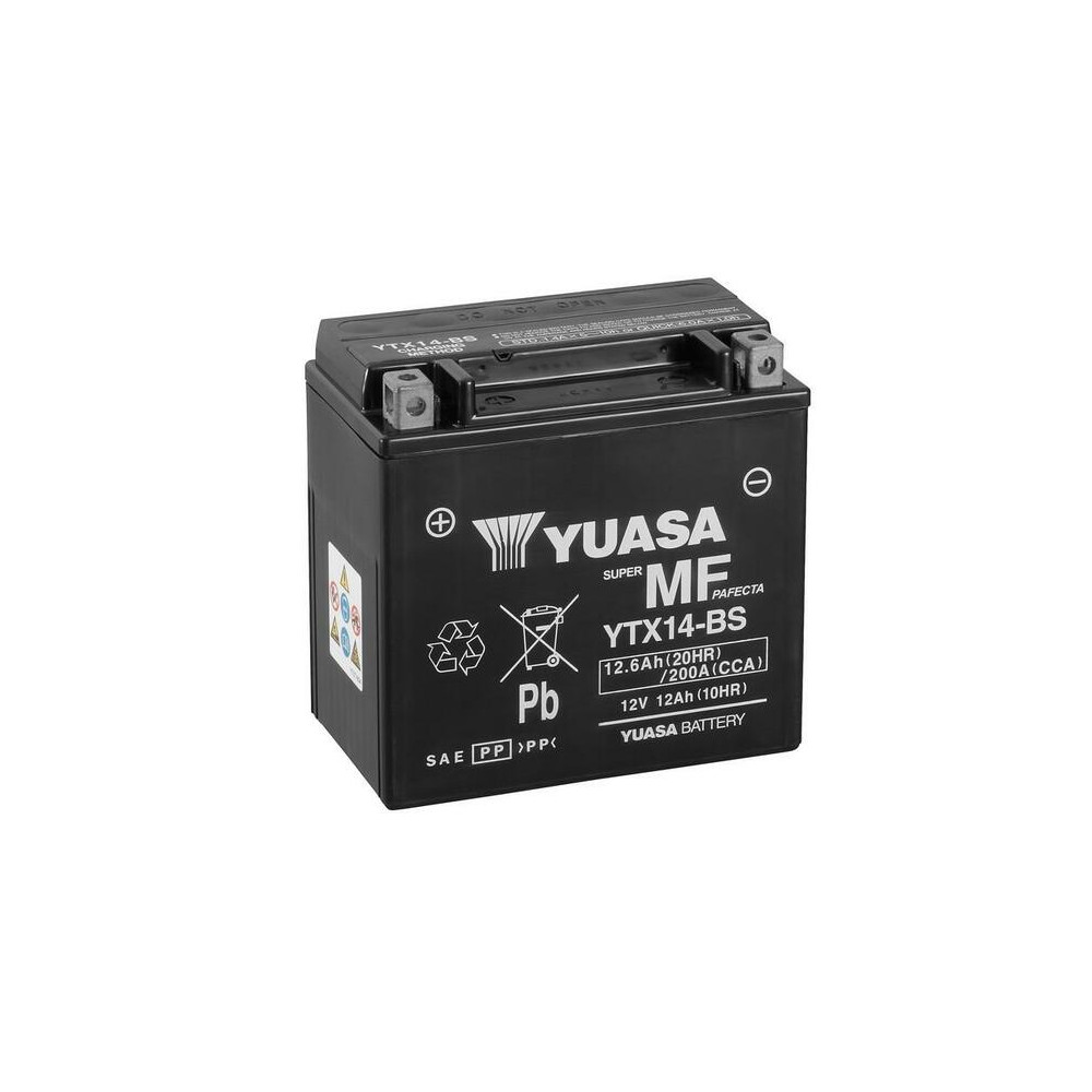 Batterie YUASA Sans entretien avec pack acide - YTX14-BS