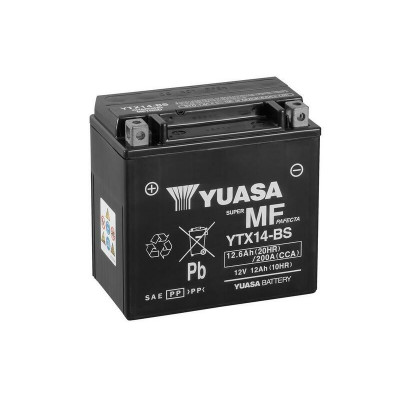 Batterie YUASA Sans entretien avec pack acide - YTX14-BS