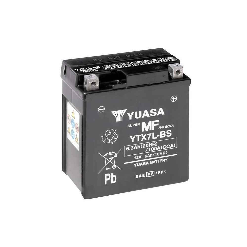 Batterie YUASA Sans entretien avec pack acide - YTX7L-BS