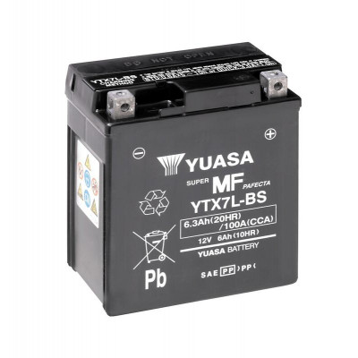 Batterie YUASA Sans entretien avec pack acide - YTX7L-BS