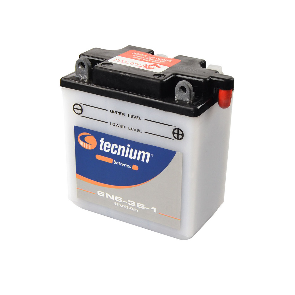 Batterie TECNIUM conventionnelle avec pack acide - 6N6-3B-1