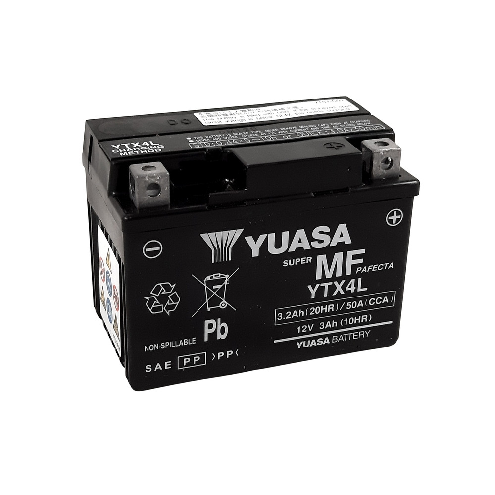 Batterie YUASA W/C sans entretien activée usine - YTX4L FA