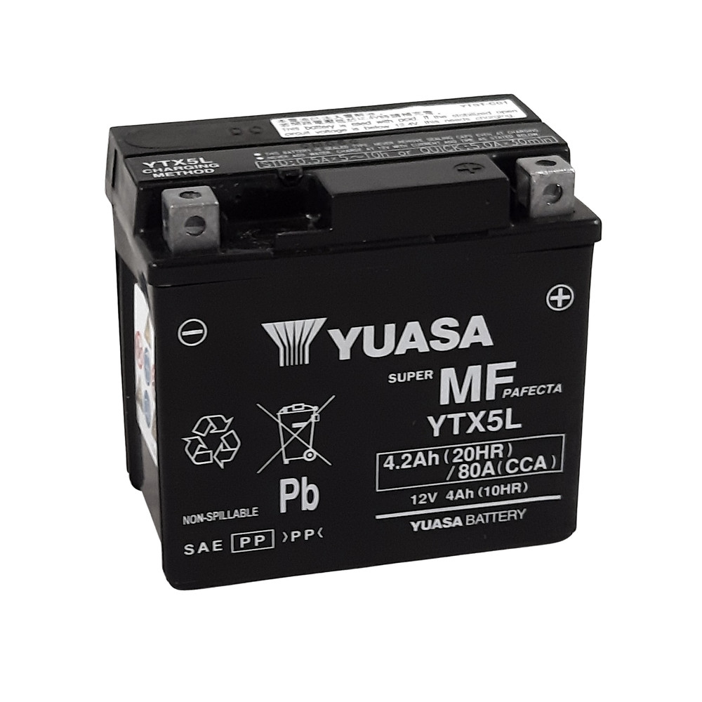 Batterie YUASA W/C sans entretien activée usine - YTX5L FA