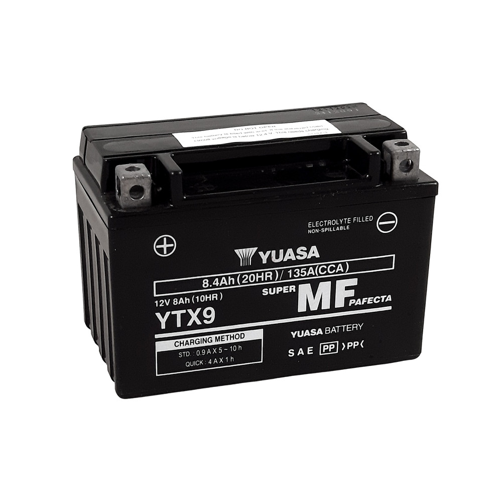 Batterie YUASA W/C sans entretien activée usine - YTX9 FA