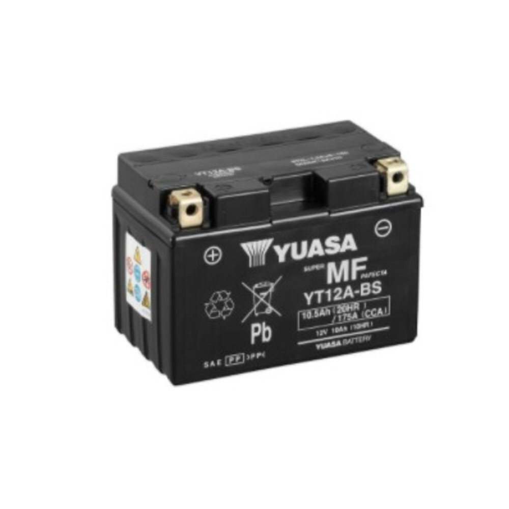 Batterie YUASA W/C sans entretien activée usine - YT12A FA