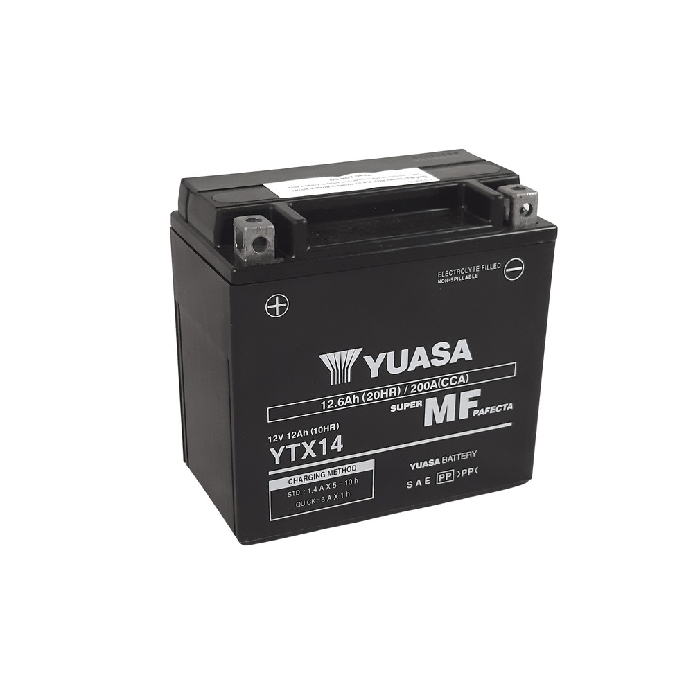 Batterie YUASA W/C sans entretien activée usine - YTX14 FA