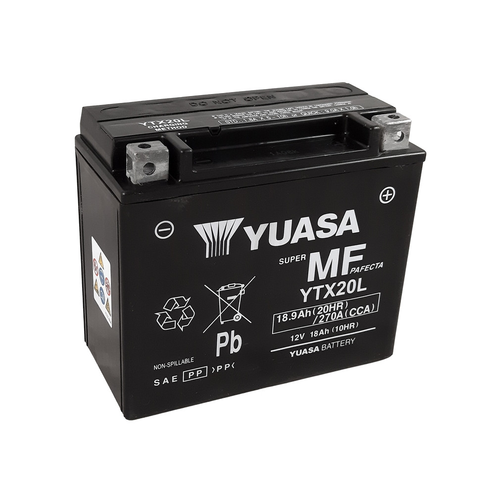 Batterie YUASA W/C sans entretien activée usine - YTX20L FA