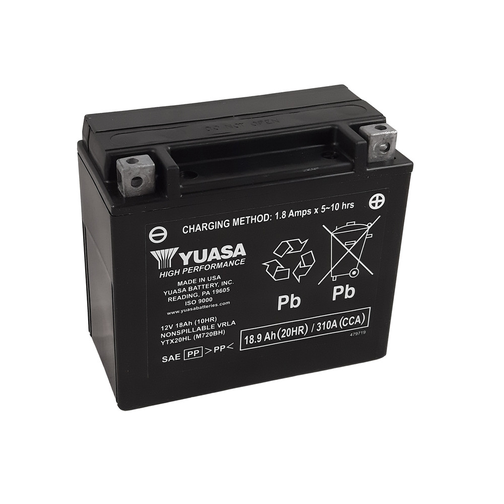 Batterie YUASA W/C sans entretien activée usine - YTX20HL FA