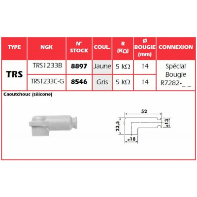 Anti-parasite NGK Jaune - TRS1233B