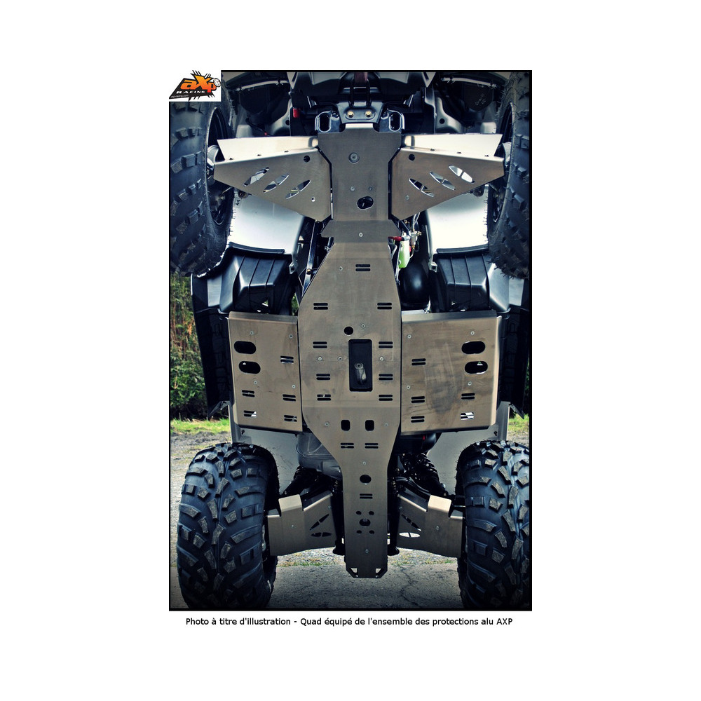 Sabot central AXP - aluminium 4mm Polaris Sportsman 750