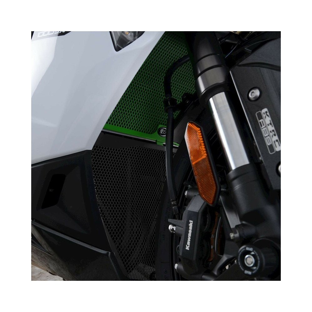 Protection de radiateur R&G RACING vert Kawasaki Ninja 1000SX