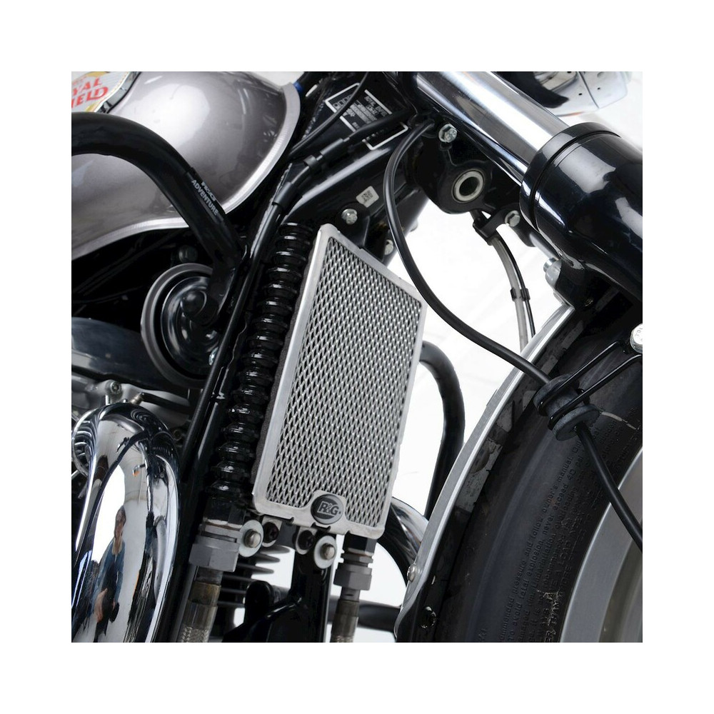 Protection de radiateur d'huile R&G RACING noir Royal Enfield