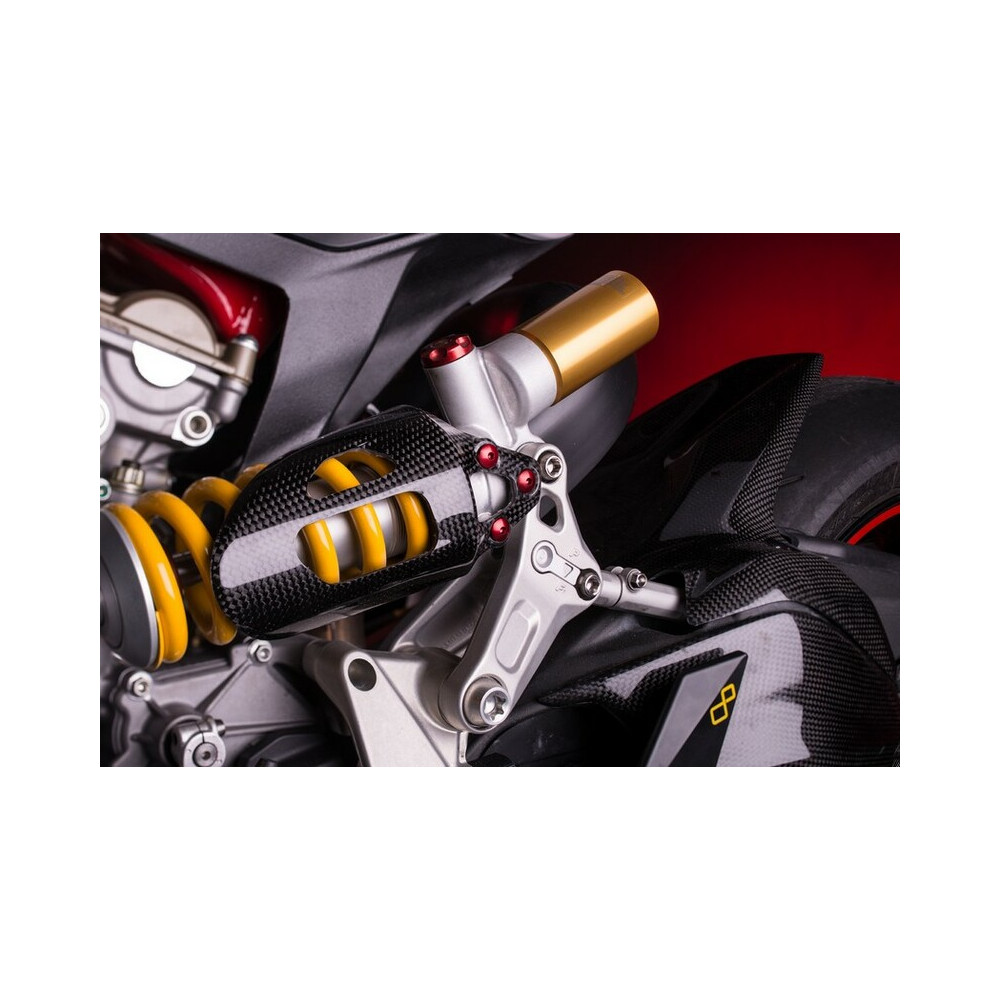 Protection amortisseur LIGHTECH carbone brillant Ducati Panigale