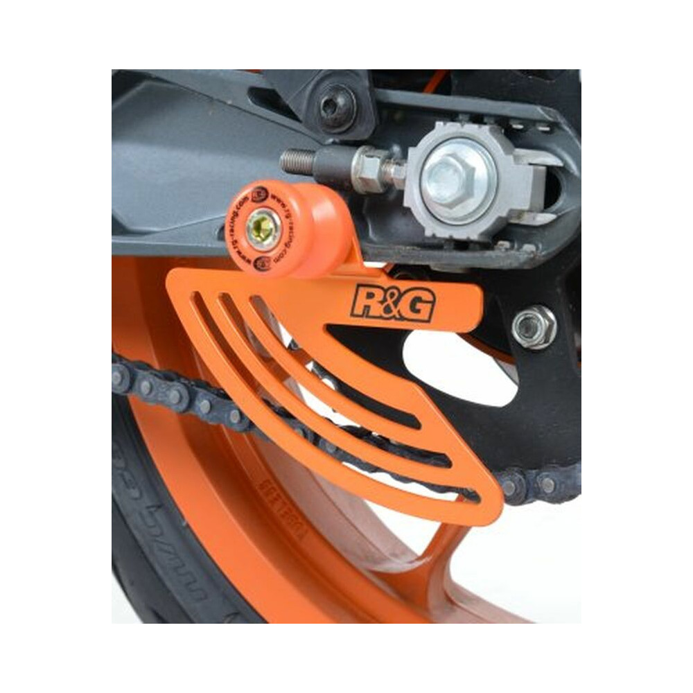 Protège couronne R&G RACING aluminium orange KTM RC125/200/390