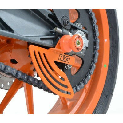 Protège couronne R&G RACING aluminium orange KTM RC125/200/390