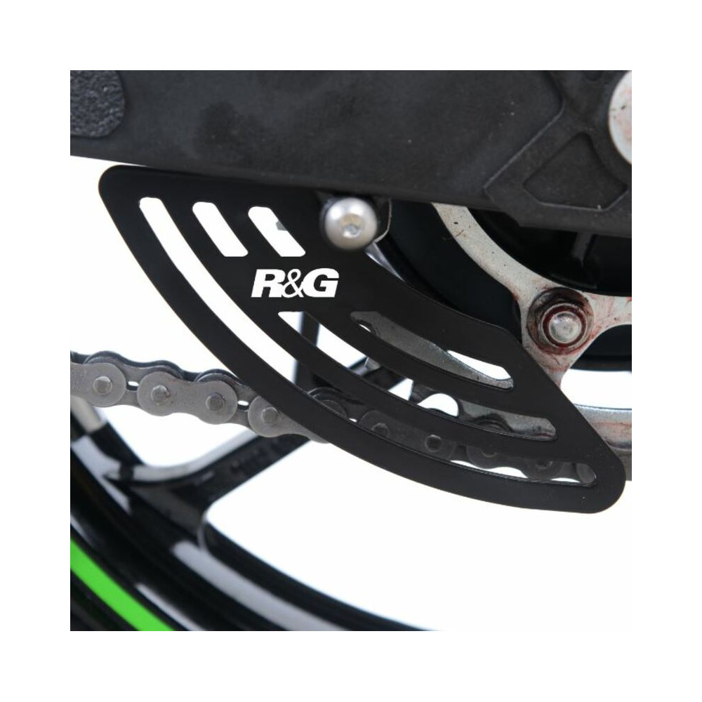 Protection de couronne (dent de requin) R&G RACING noir Kawasaki Ninja 400