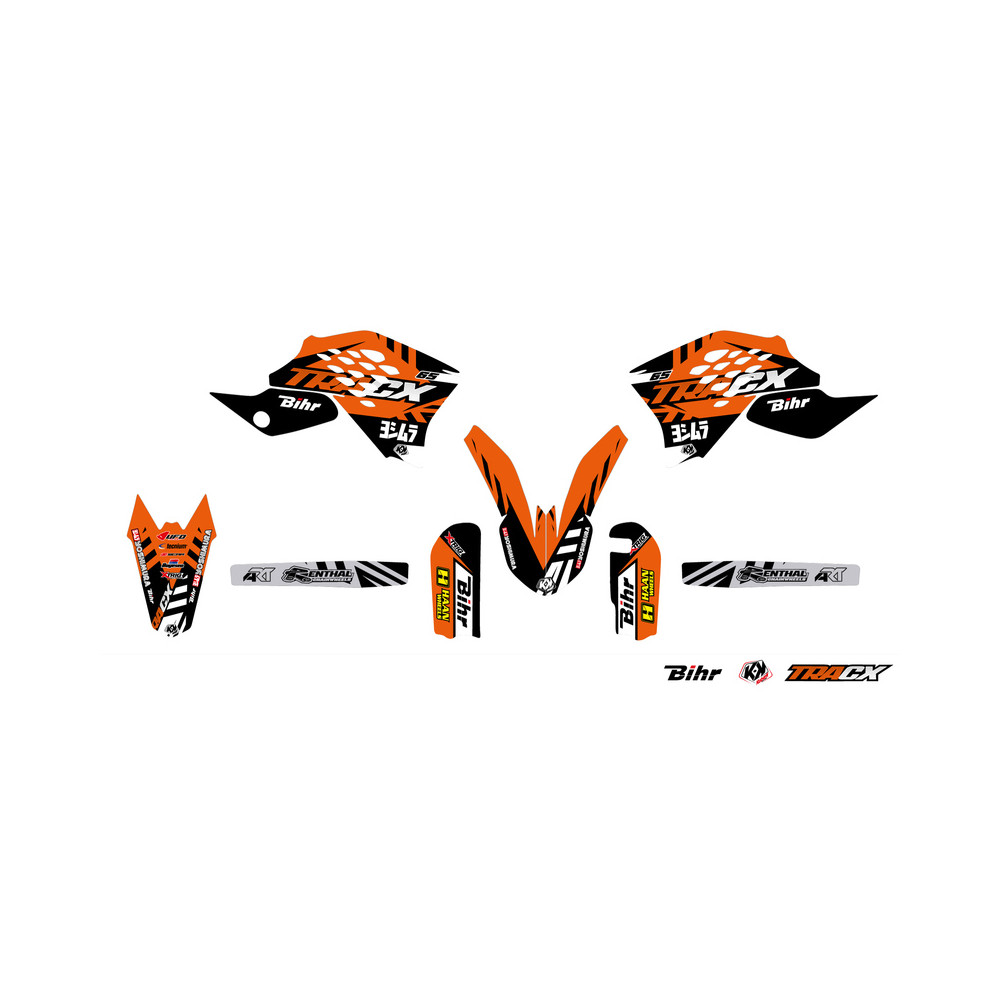 Kit déco KUTVEK Tracx orange KTM SX65