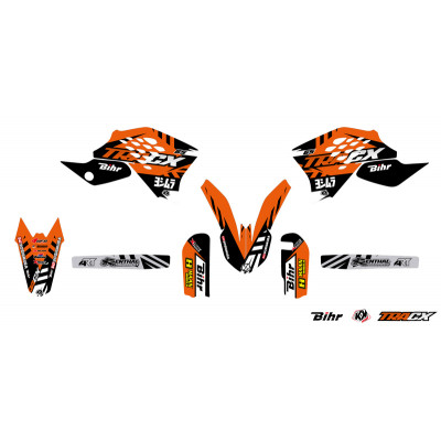 Kit déco KUTVEK Tracx orange KTM SX65