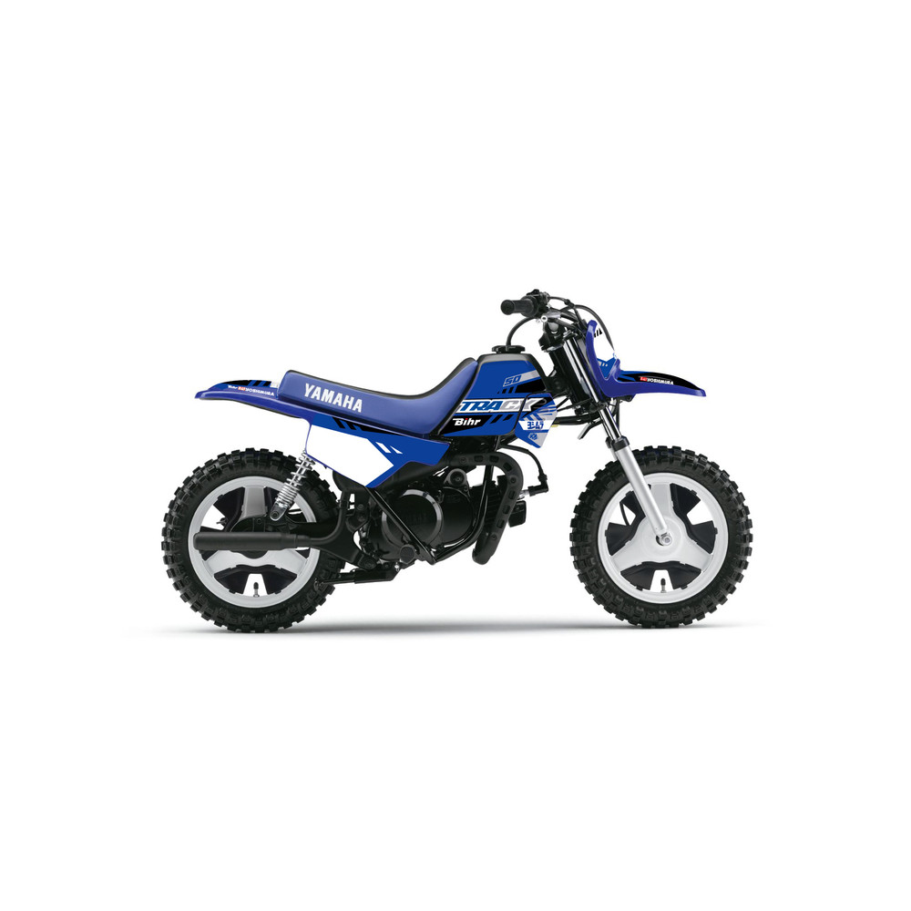 Kit plastique ART couleur origine bleu + kit déco KUTVEK Racer bleu Yamaha PW50