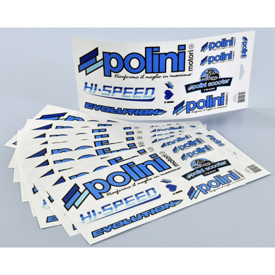 Autocollants POLINI Blue Line (10pcs)