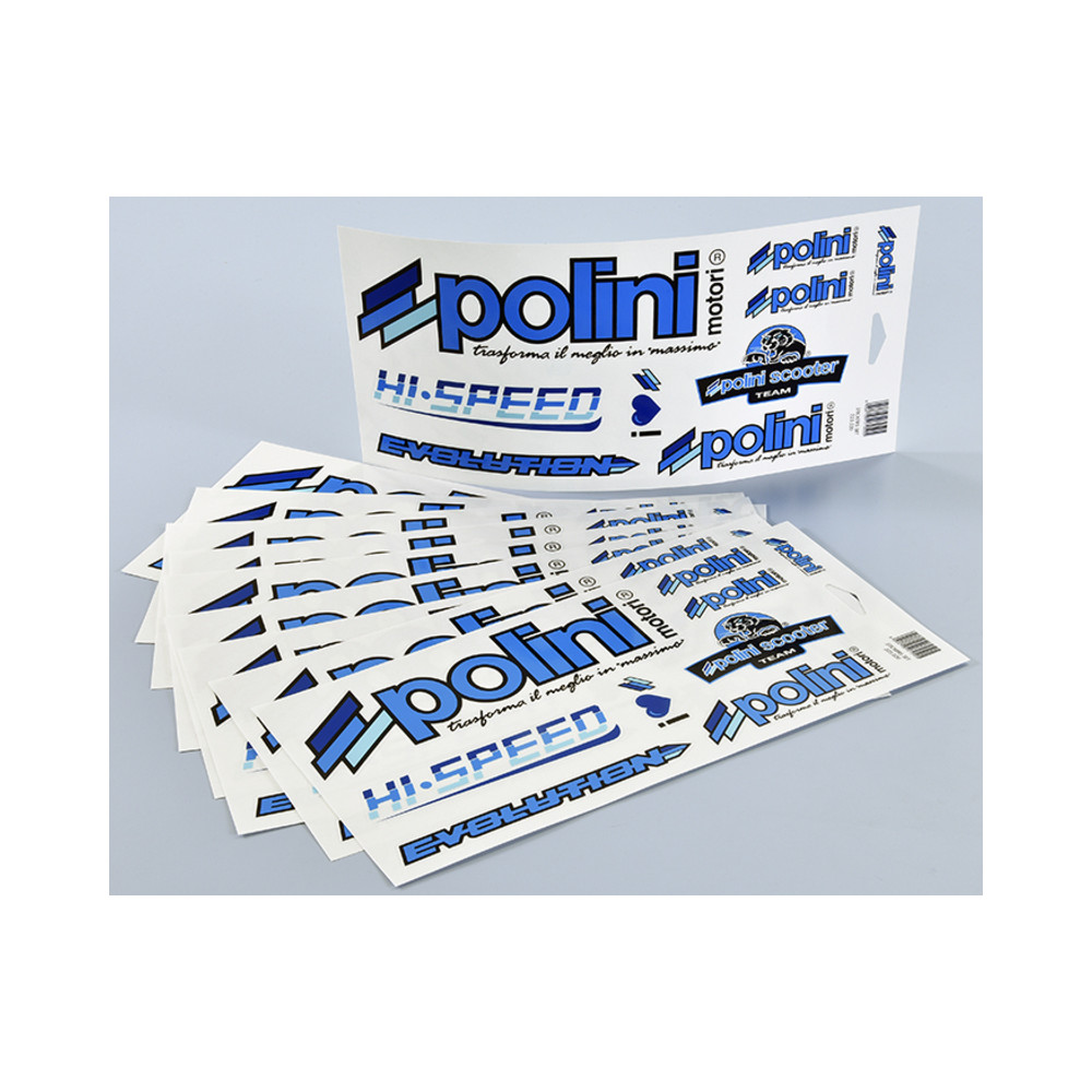 Autocollants POLINI Blue Line (10pcs)