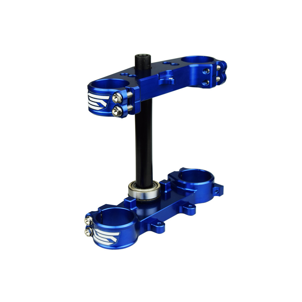 Te de fourche SCAR offset 25mm bleu Yamaha YZ65/85