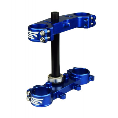 Te de fourche SCAR offset 25mm bleu Yamaha YZ65/85