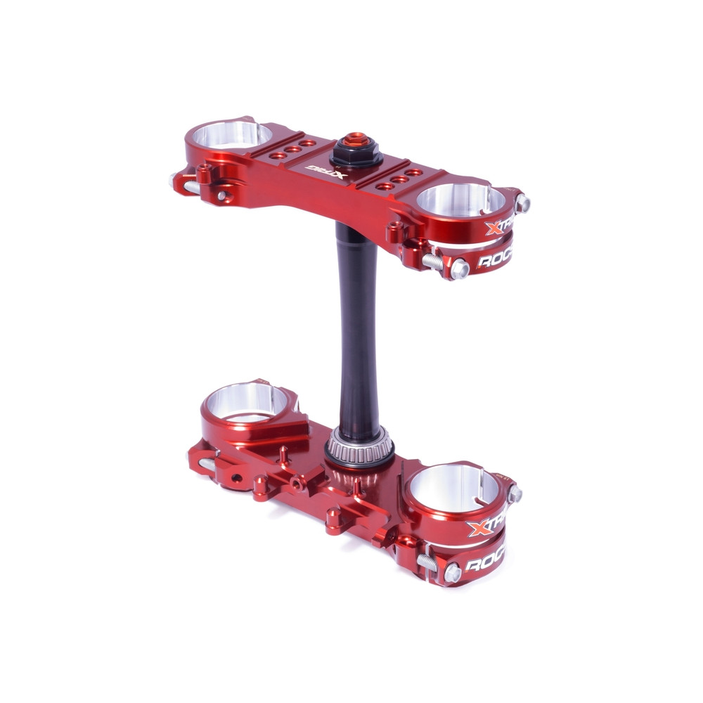 Té de fourche XTRIG Rocs Supermotard Offset Ø14-16mm rouge Honda CRF250R/450R